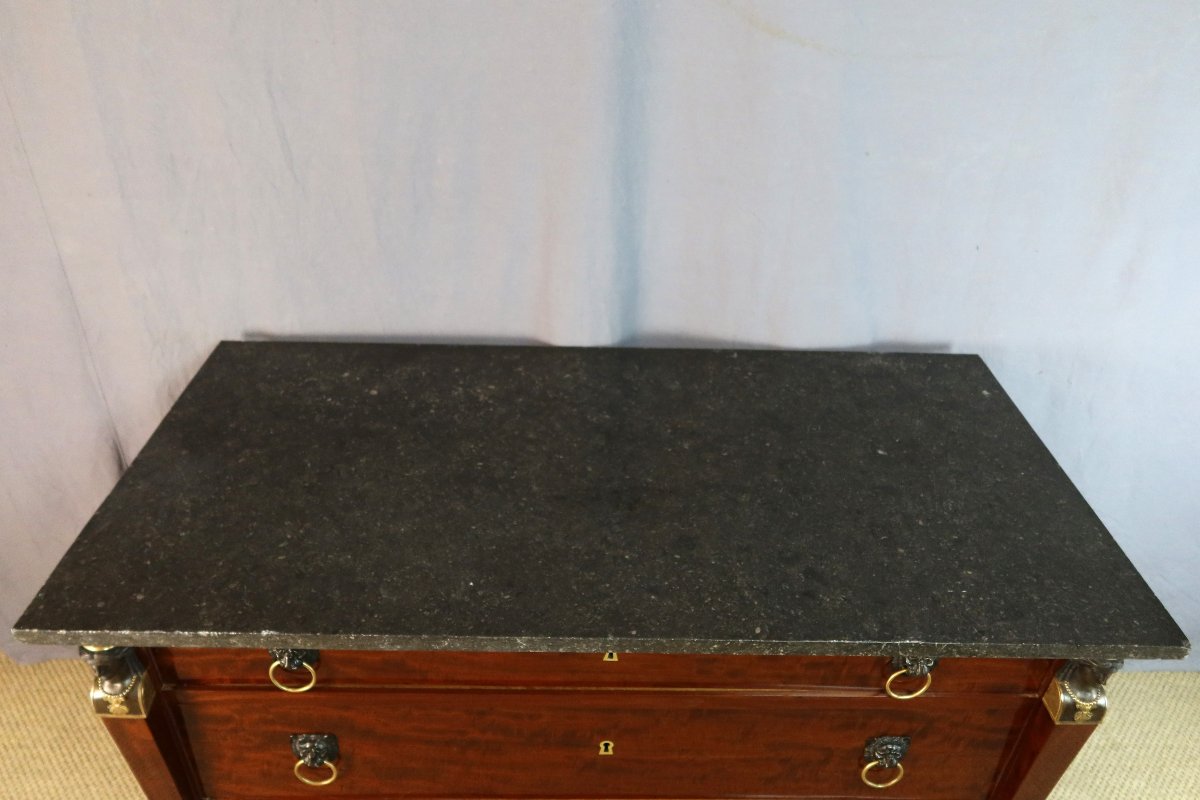 Commode Empire en acajou-photo-4