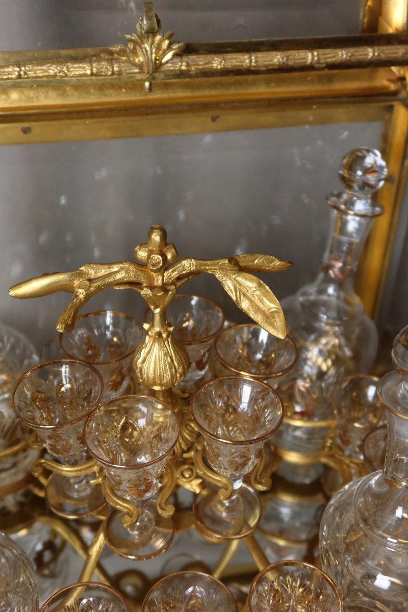 19th-century Gilded Bronze Liquor Cabinet-photo-2