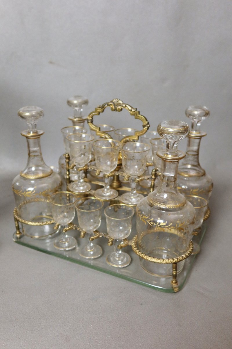 cave à liqueur en bronze doré XIX-photo-3