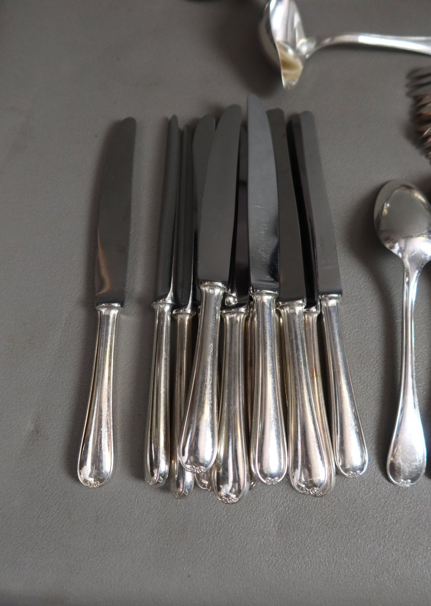 Ercuis 106-piece Silver-plated Metal Tableware Set-photo-3