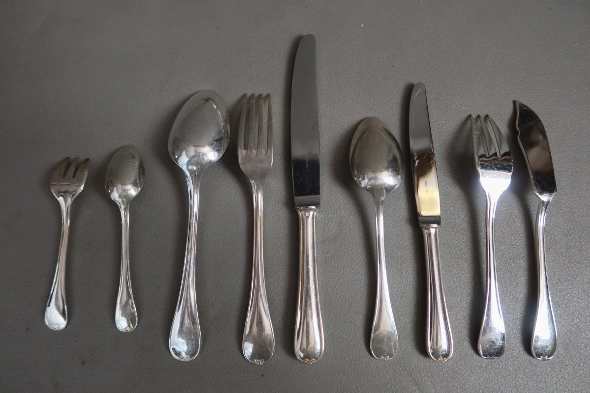 Ercuis 106-piece Silver-plated Metal Tableware Set-photo-4