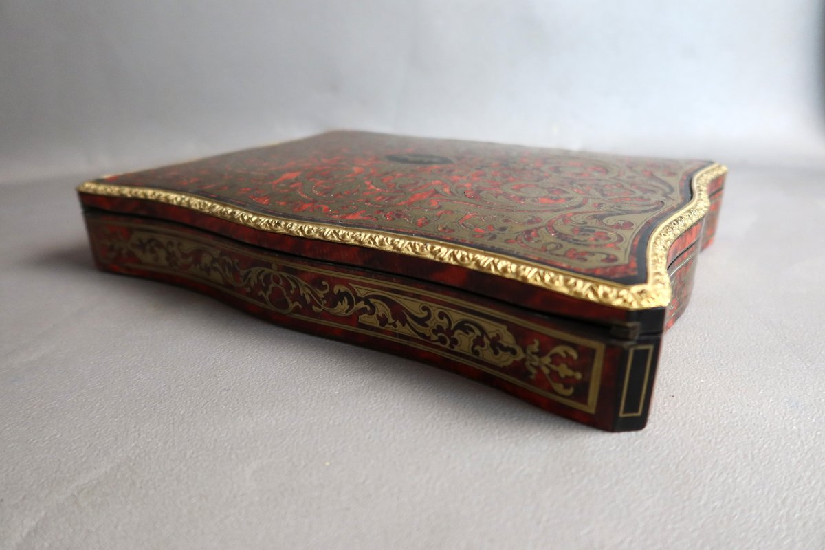 Coffret à jeux en marqueterie Boulle -photo-1