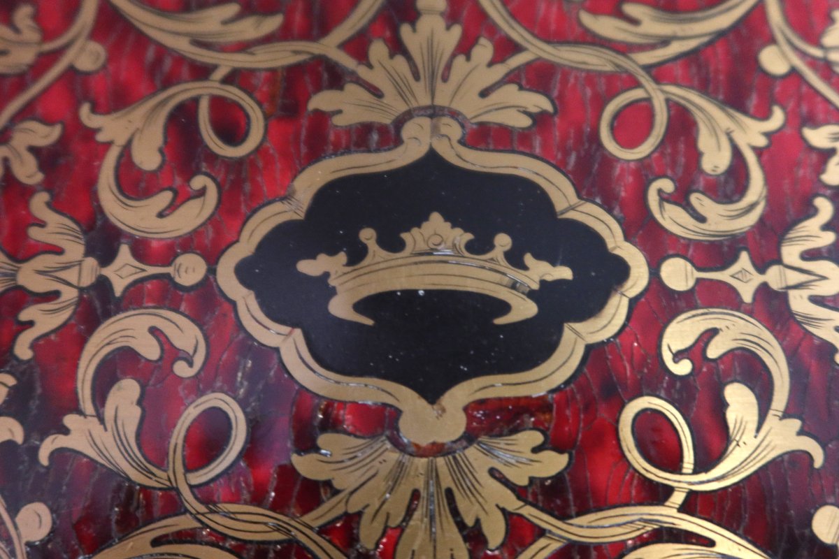 Coffret à jeux en marqueterie Boulle -photo-6