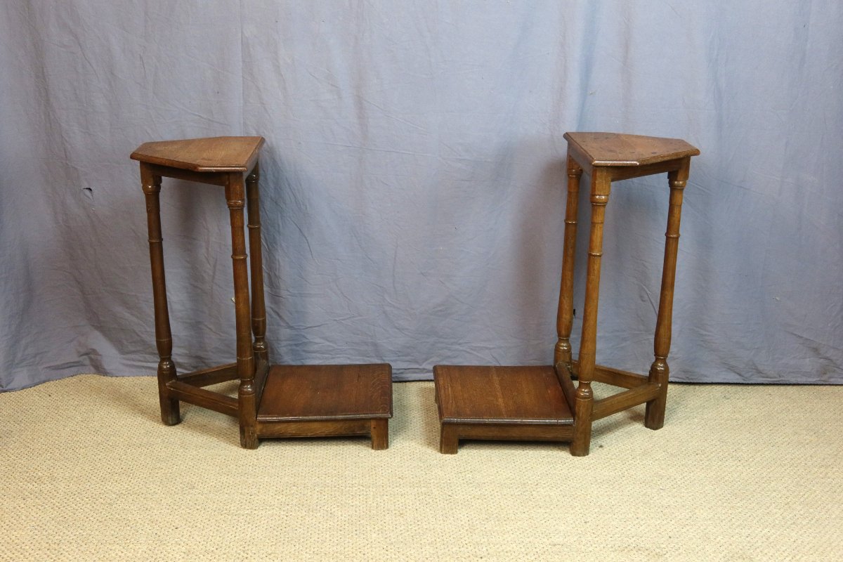 Paire de tabourets de chantre-photo-2