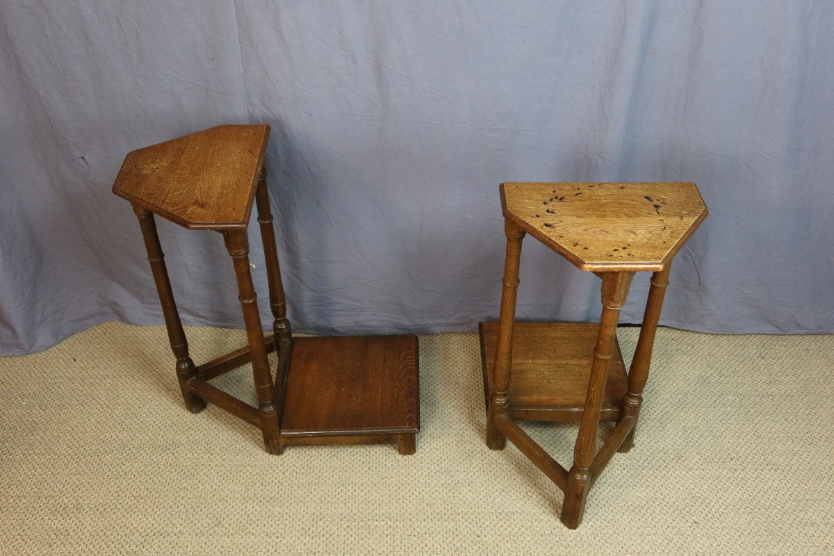Paire de tabourets de chantre-photo-1