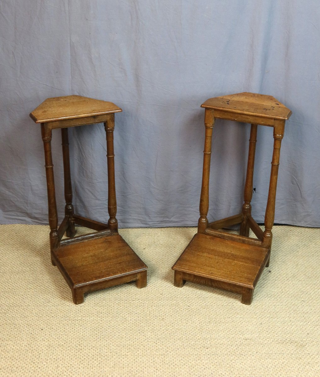 Paire de tabourets de chantre