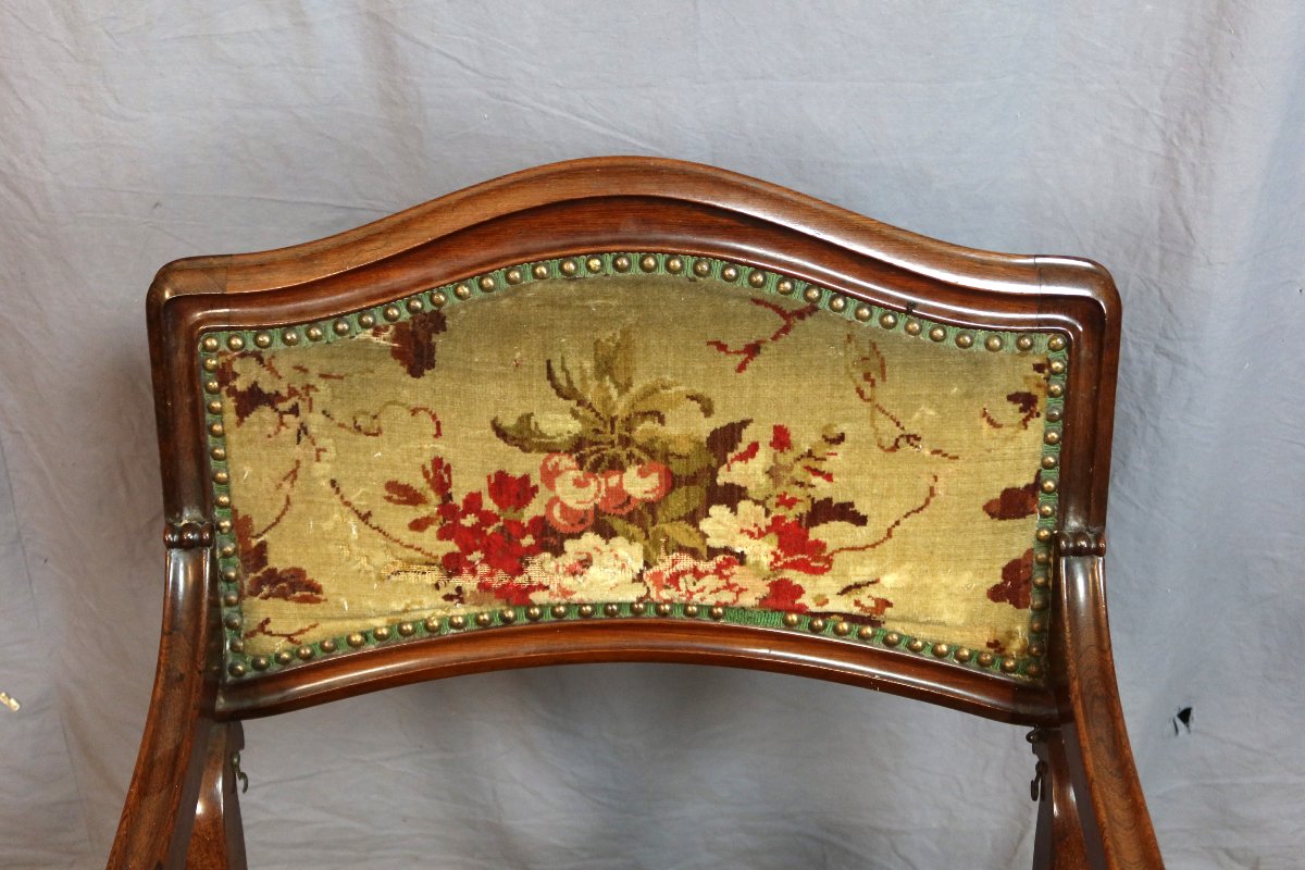 Fauteuil curule XIXème siècle-photo-3