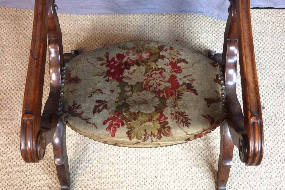 Fauteuil curule XIXème siècle-photo-2