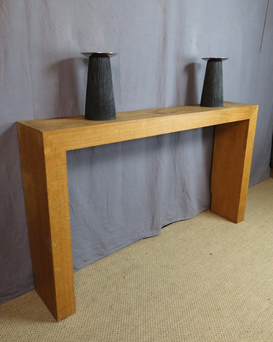 20th-century Oak Console Table-photo-4