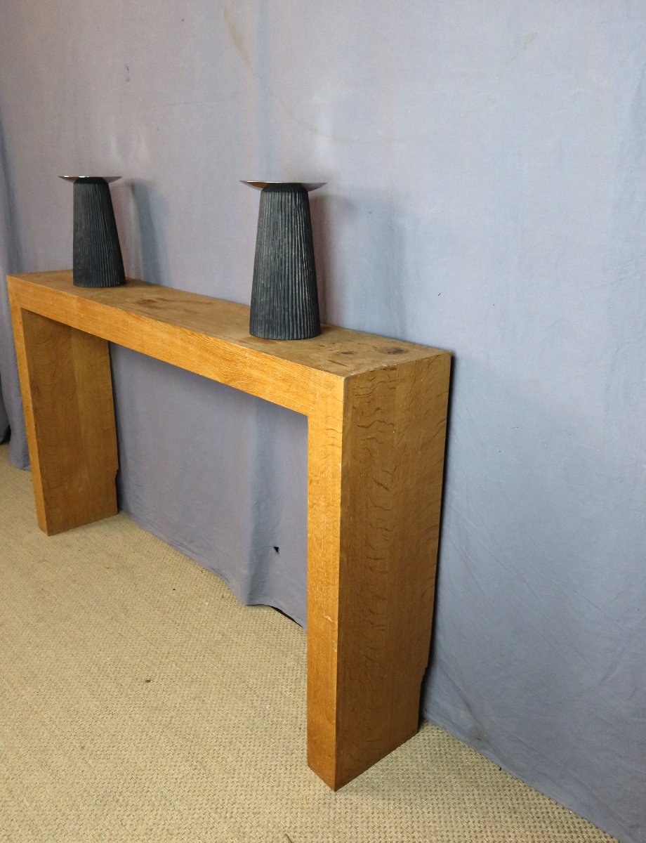 20th-century Oak Console Table-photo-1
