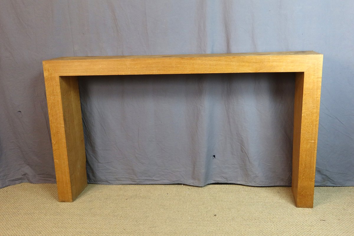20th-century Oak Console Table-photo-4