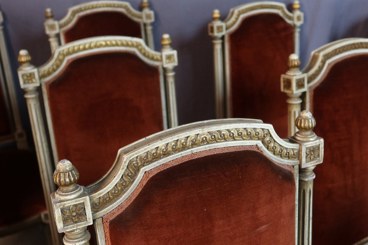 série de 12 chaises de style -photo-3