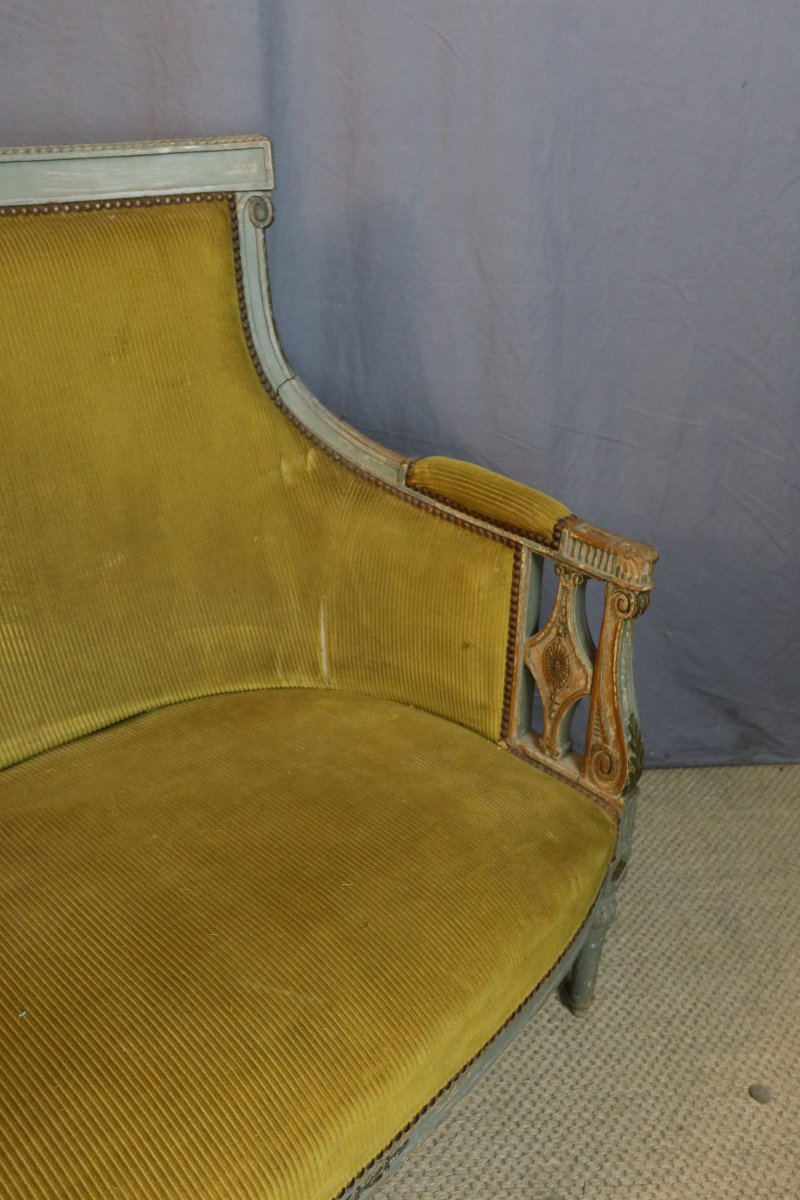 Directoire-style Lacquered Wood Armchair-photo-2