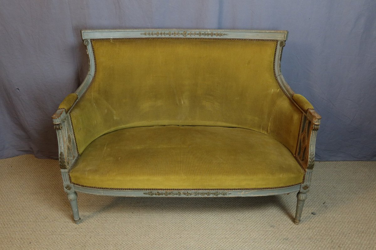 Directoire-style Lacquered Wood Armchair-photo-1