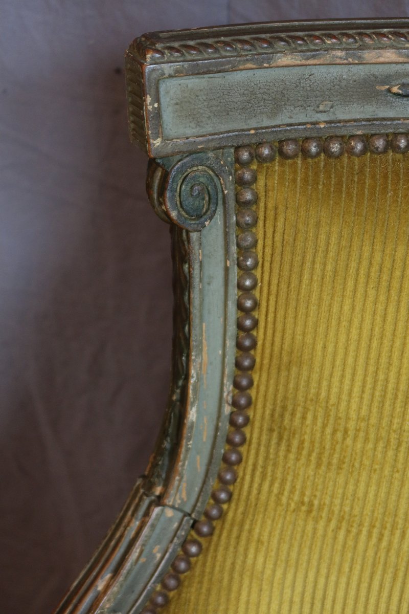 Directoire-style Lacquered Wood Armchair-photo-7