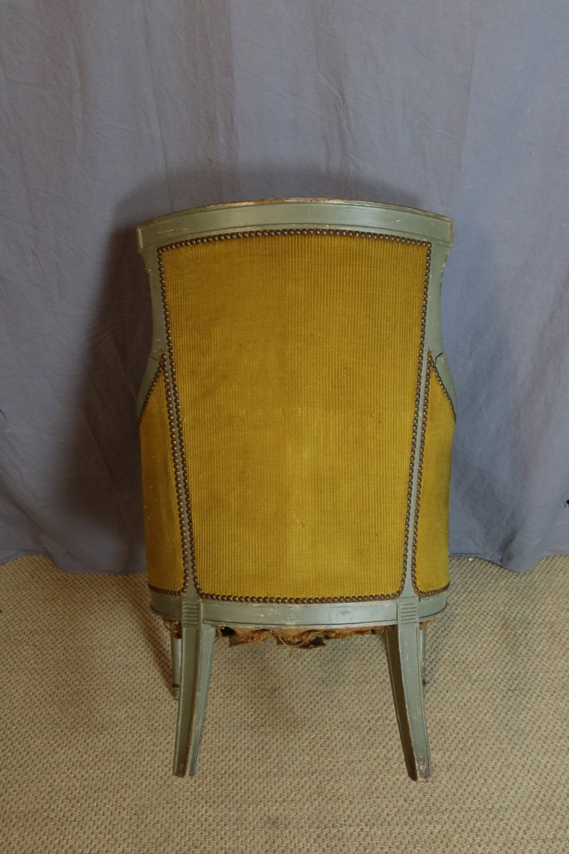 Directoire-style Lacquered Wood Armchair-photo-8