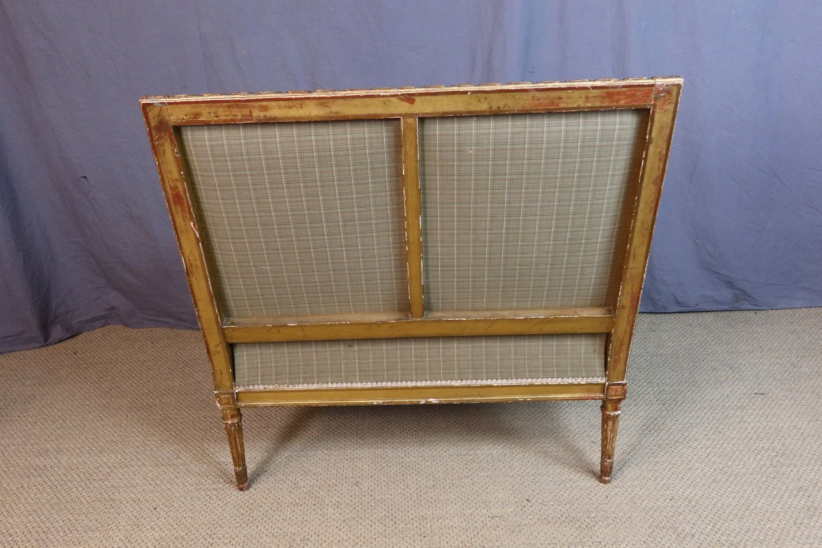 Large fauteuil ou marquise style Louis XVI-photo-3