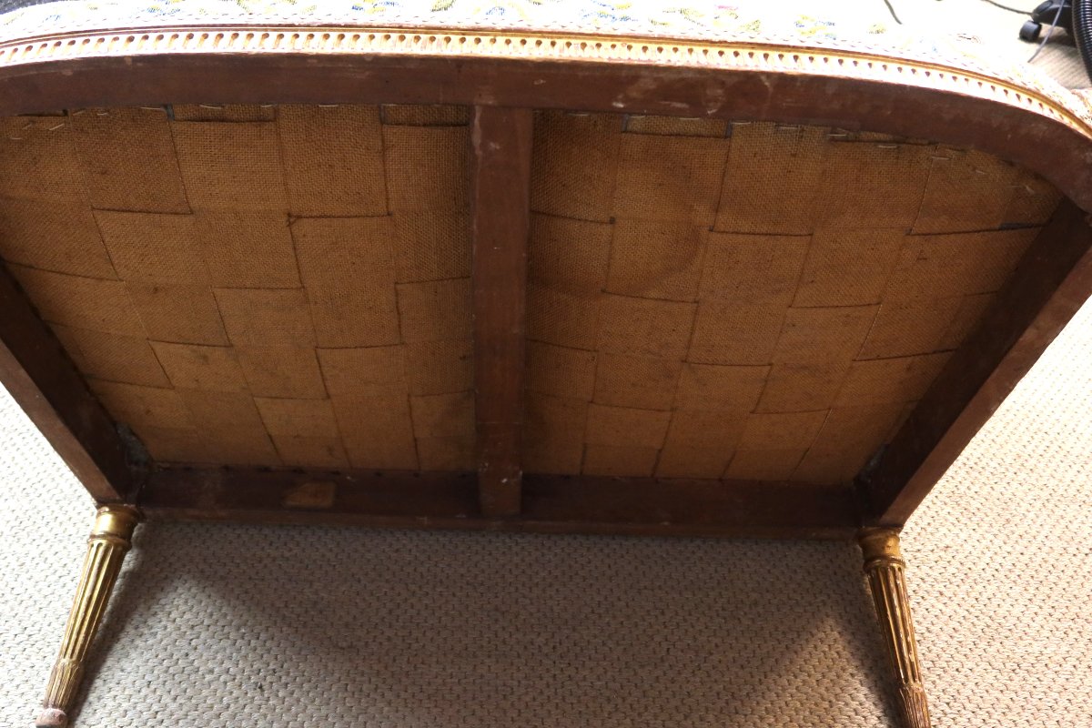 Large fauteuil ou marquise style Louis XVI-photo-6