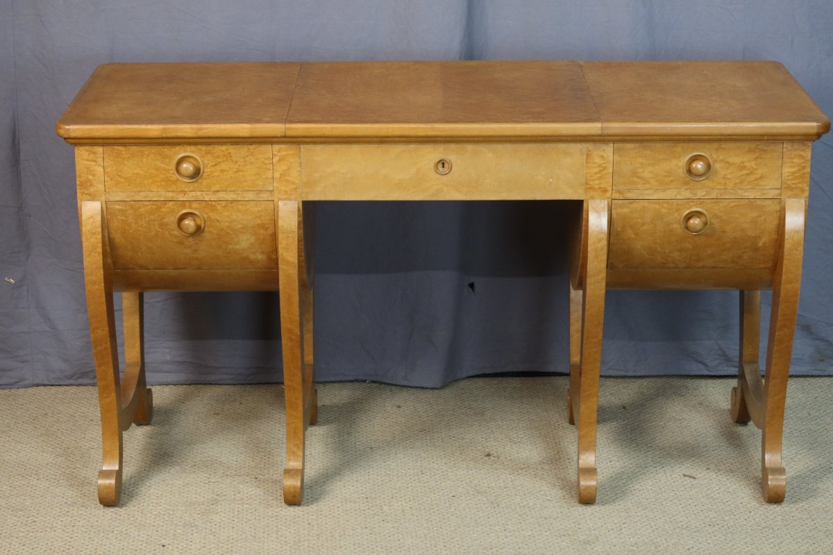 20th-century Amboine Burl Dressing Table-photo-2