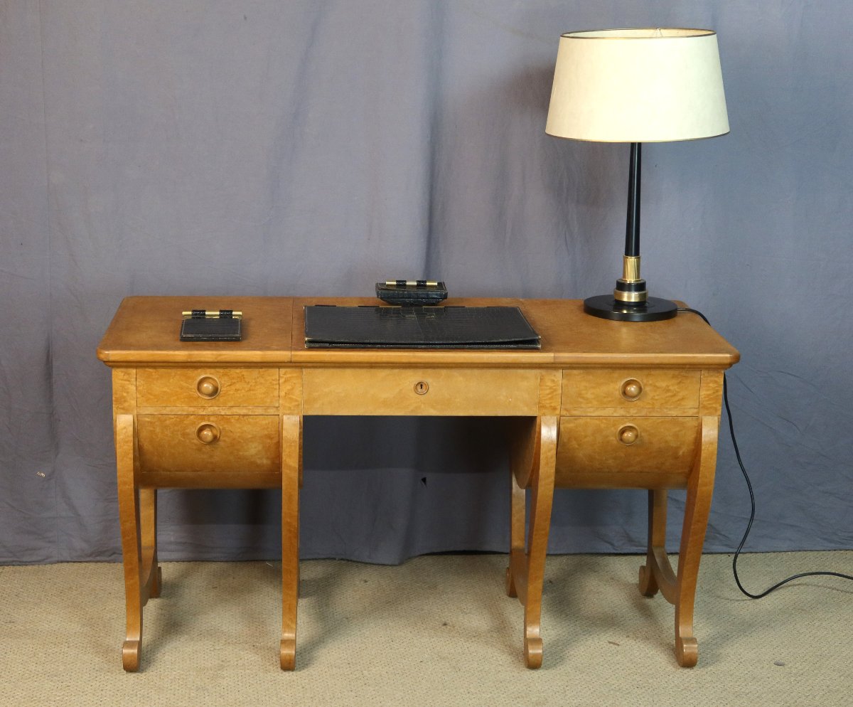20th-century Amboine Burl Dressing Table-photo-1