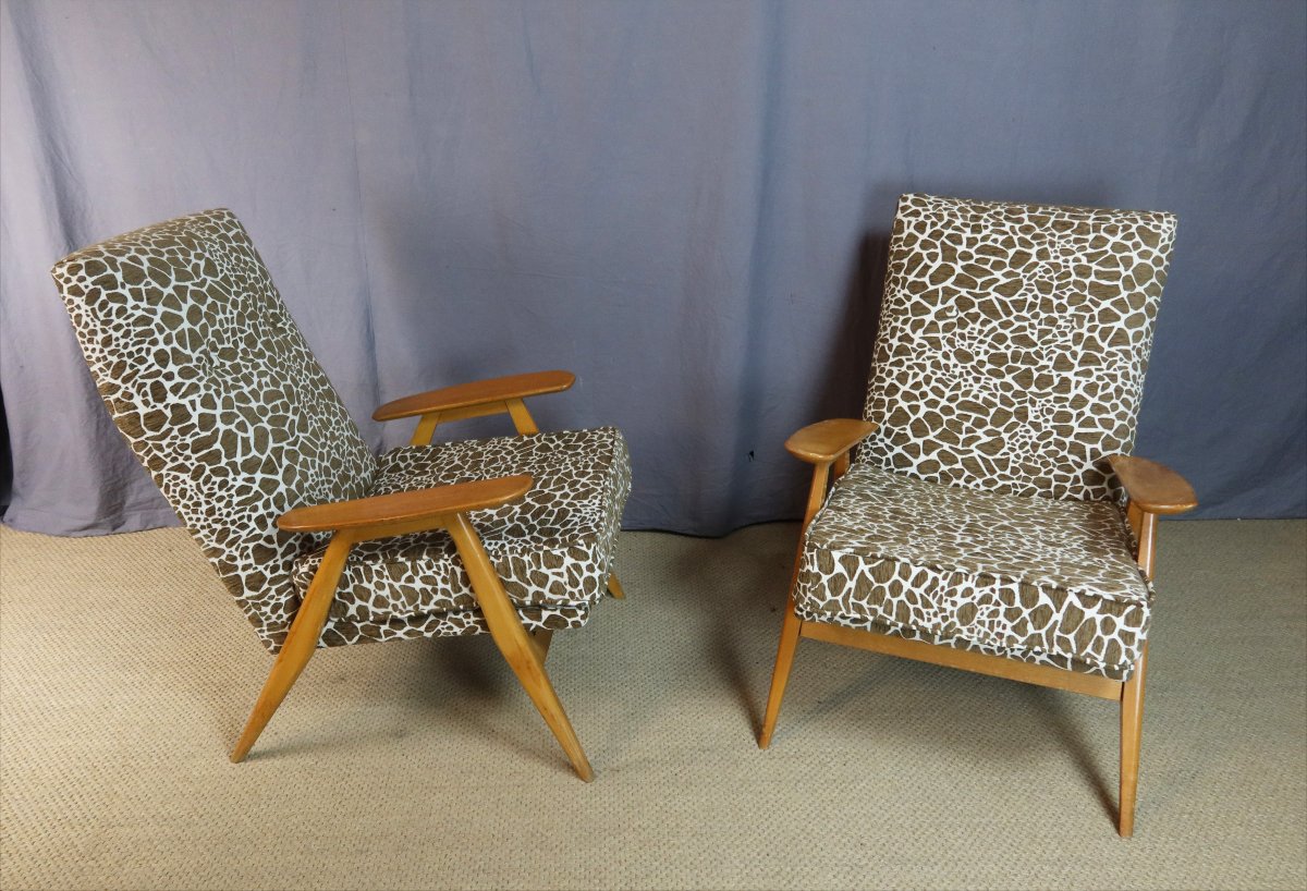 Pierre Guariche Armchairs For Steiner-photo-3