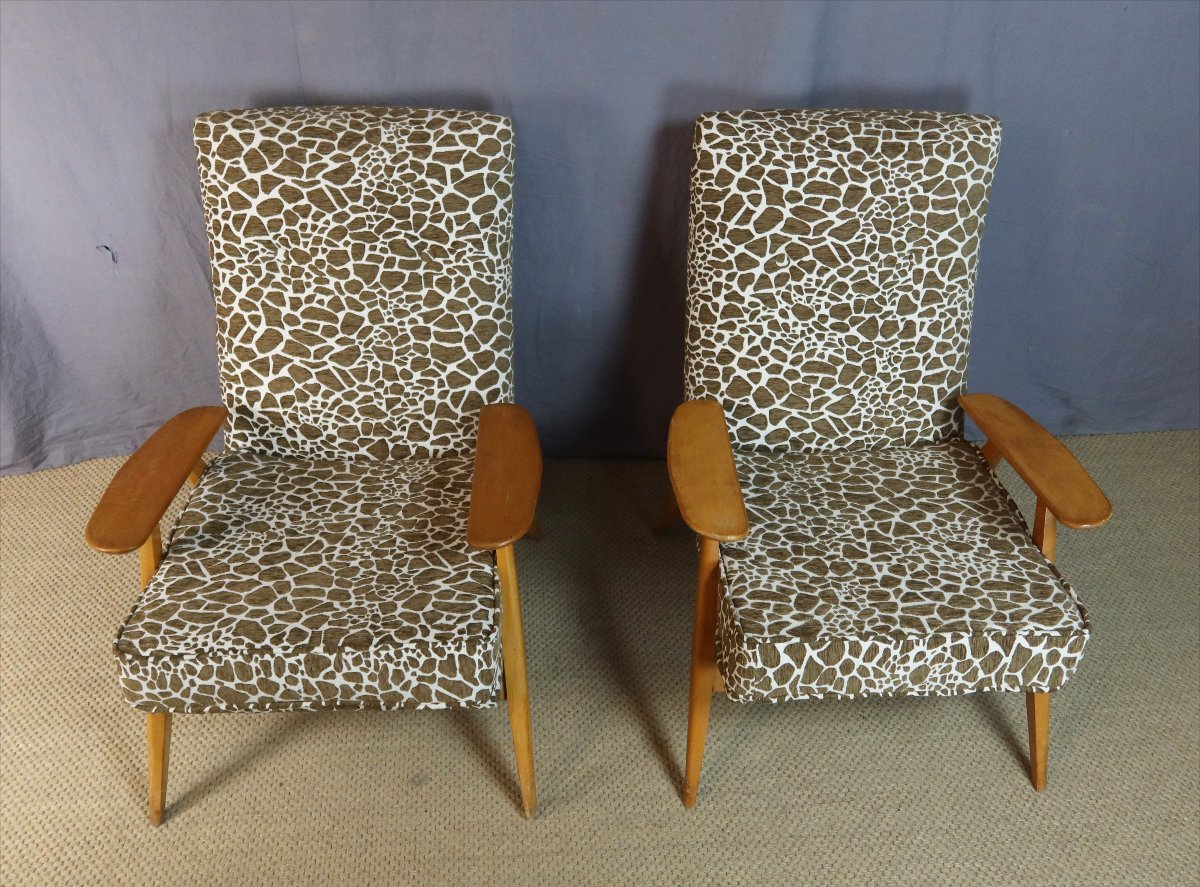 Pierre Guariche Armchairs For Steiner-photo-5
