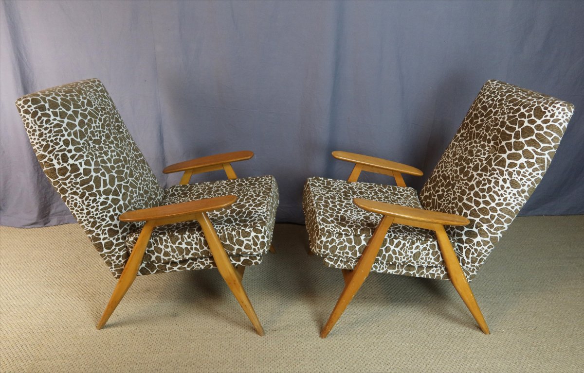 Pierre Guariche Armchairs For Steiner