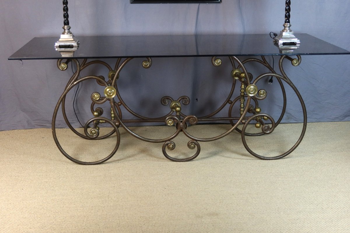 Table de boucher en fer forgé-photo-1