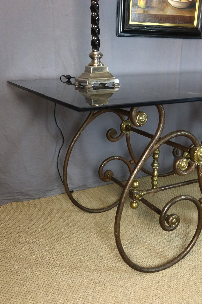 Table de boucher en fer forgé-photo-2