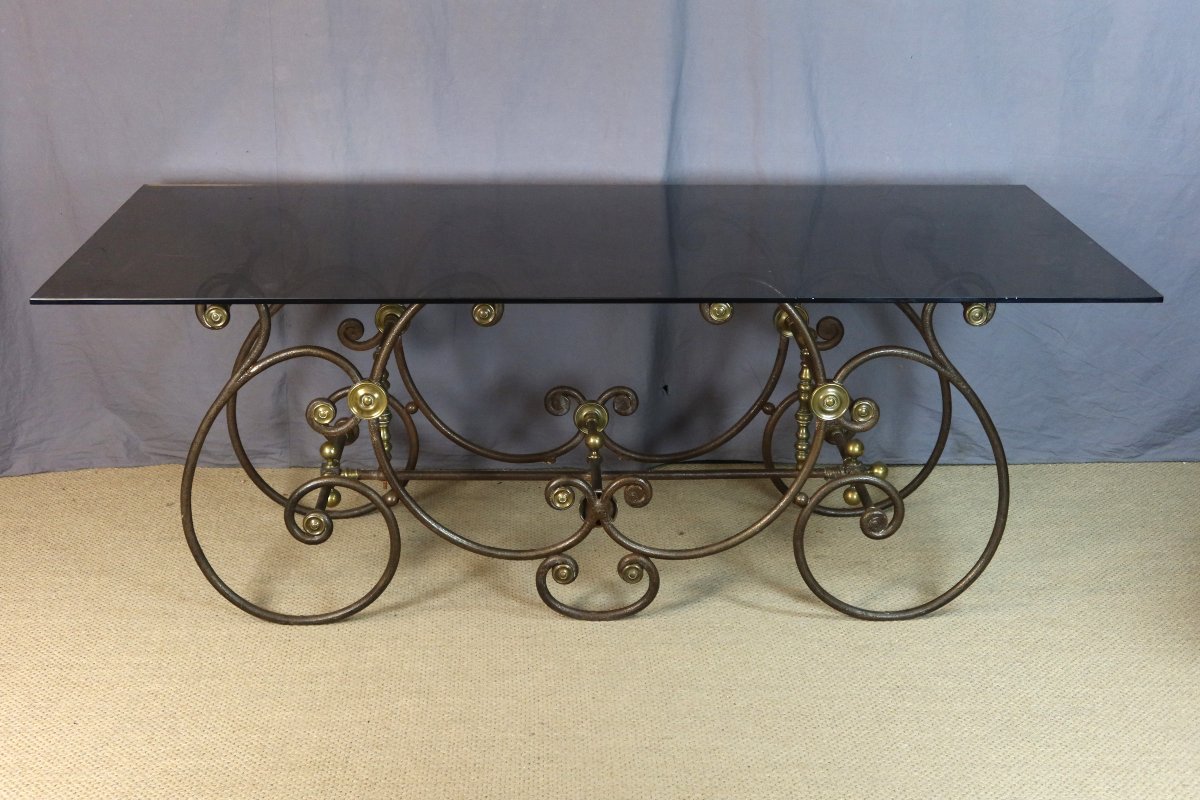 Table de boucher en fer forgé-photo-4