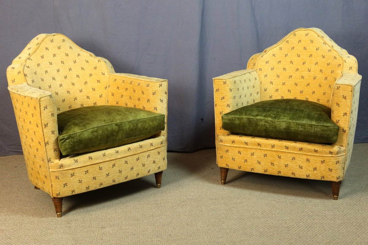Suite de trois fauteuils vintage-photo-3