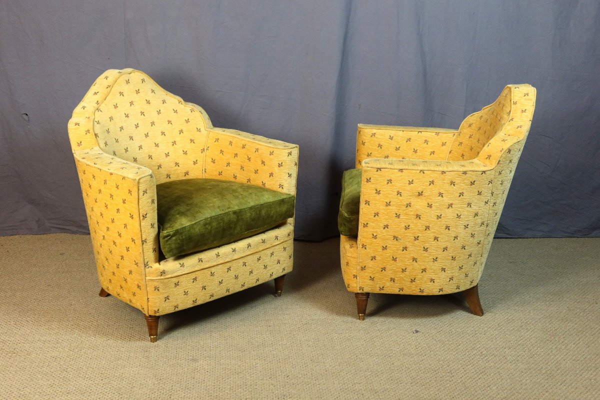 Suite de trois fauteuils vintage-photo-4