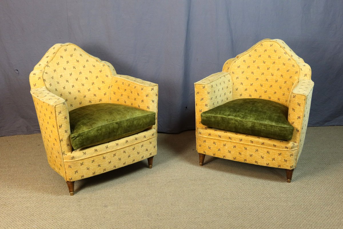Suite de trois fauteuils vintage-photo-2