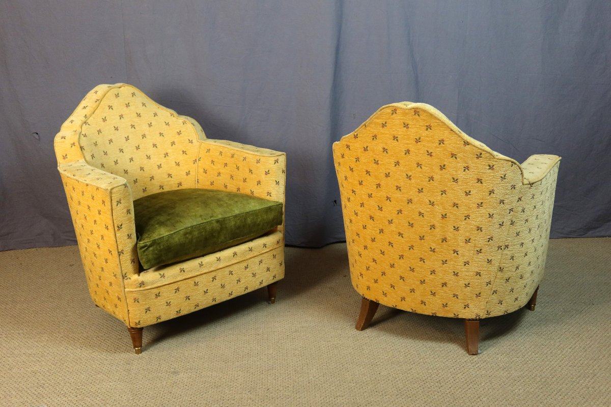 Suite de trois fauteuils vintage-photo-1