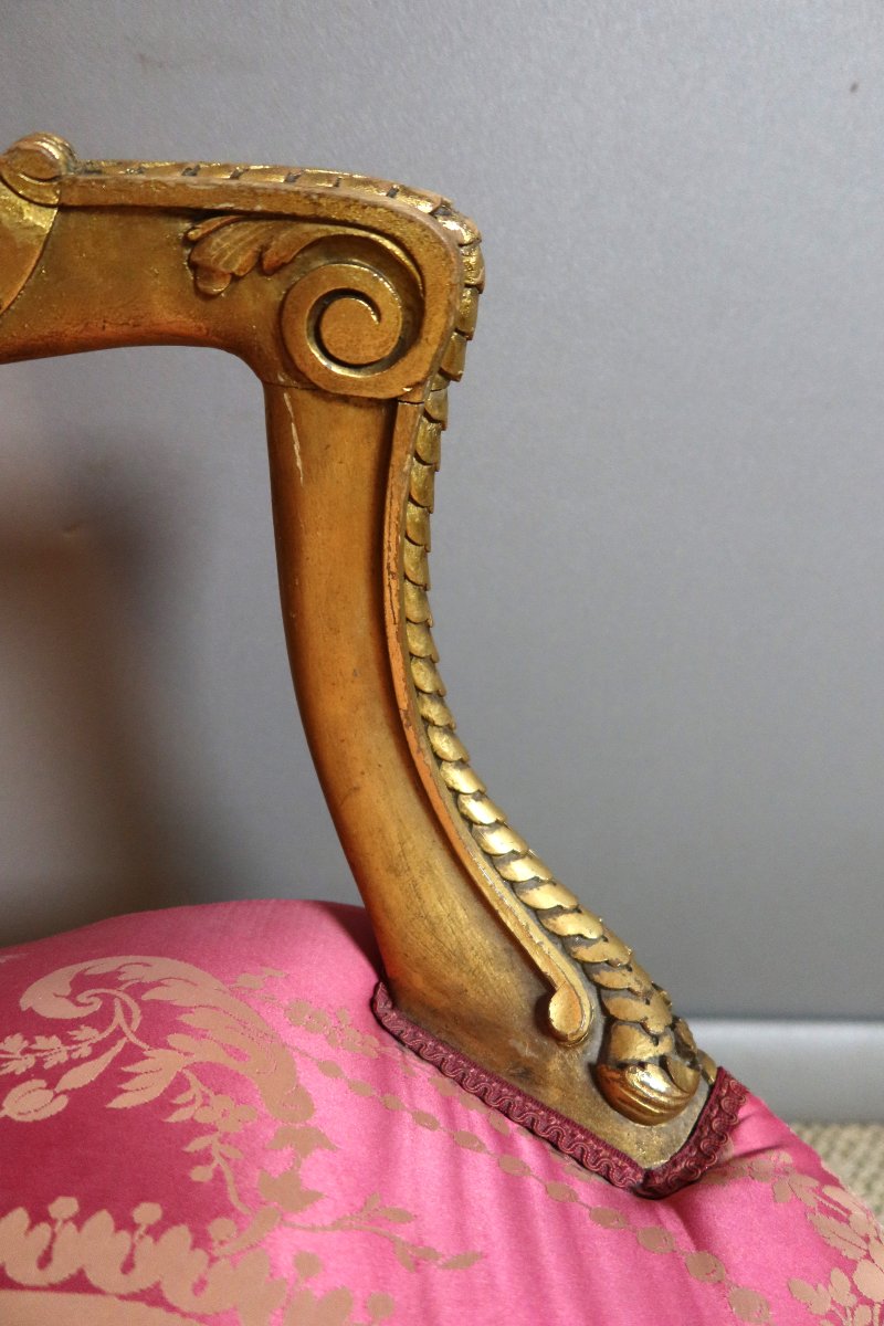 Gilded Napoleon III Armchair-photo-4