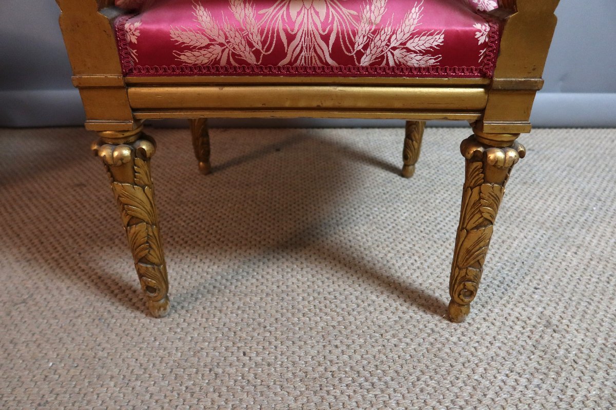 Gilded Napoleon III Armchair-photo-6