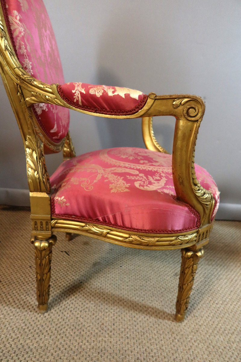 Gilded Napoleon III Armchair-photo-7