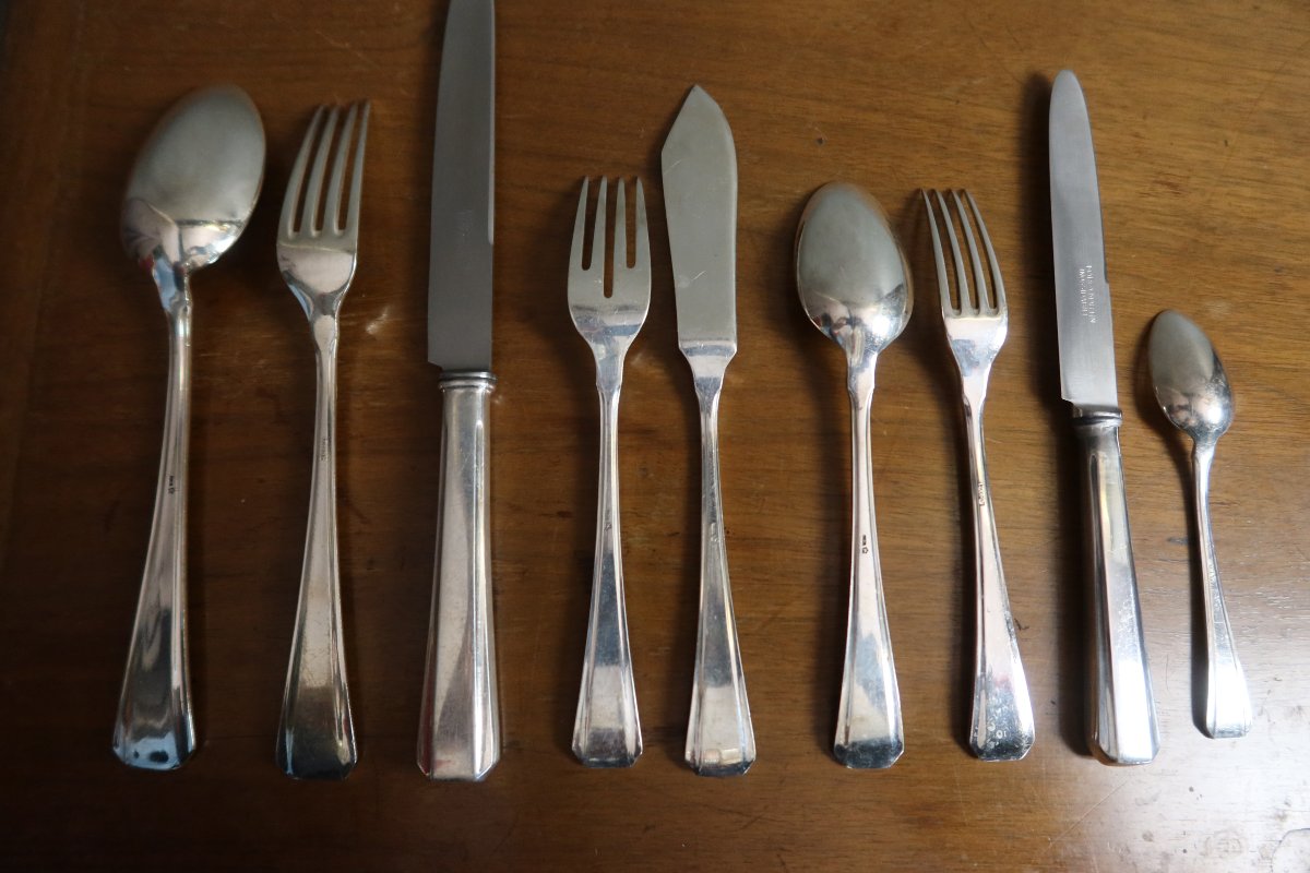 Silver-colored Metal Cutlery Set In A Gift Box-photo-4