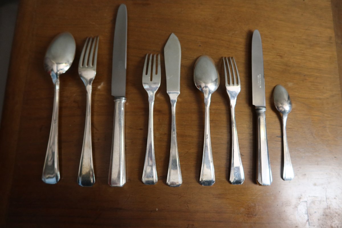 Silver-colored Metal Cutlery Set In A Gift Box-photo-1