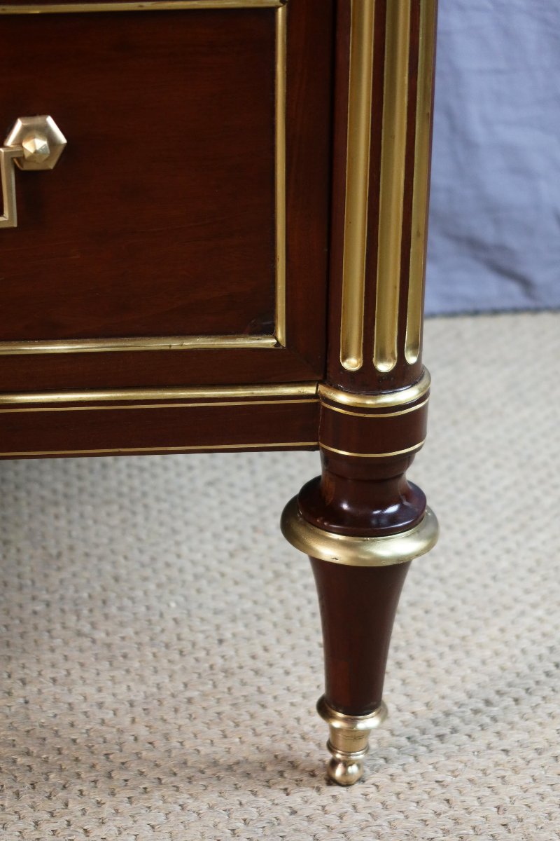 Commode Louis XVI en acajou fin du XVIIIème siècle-photo-5