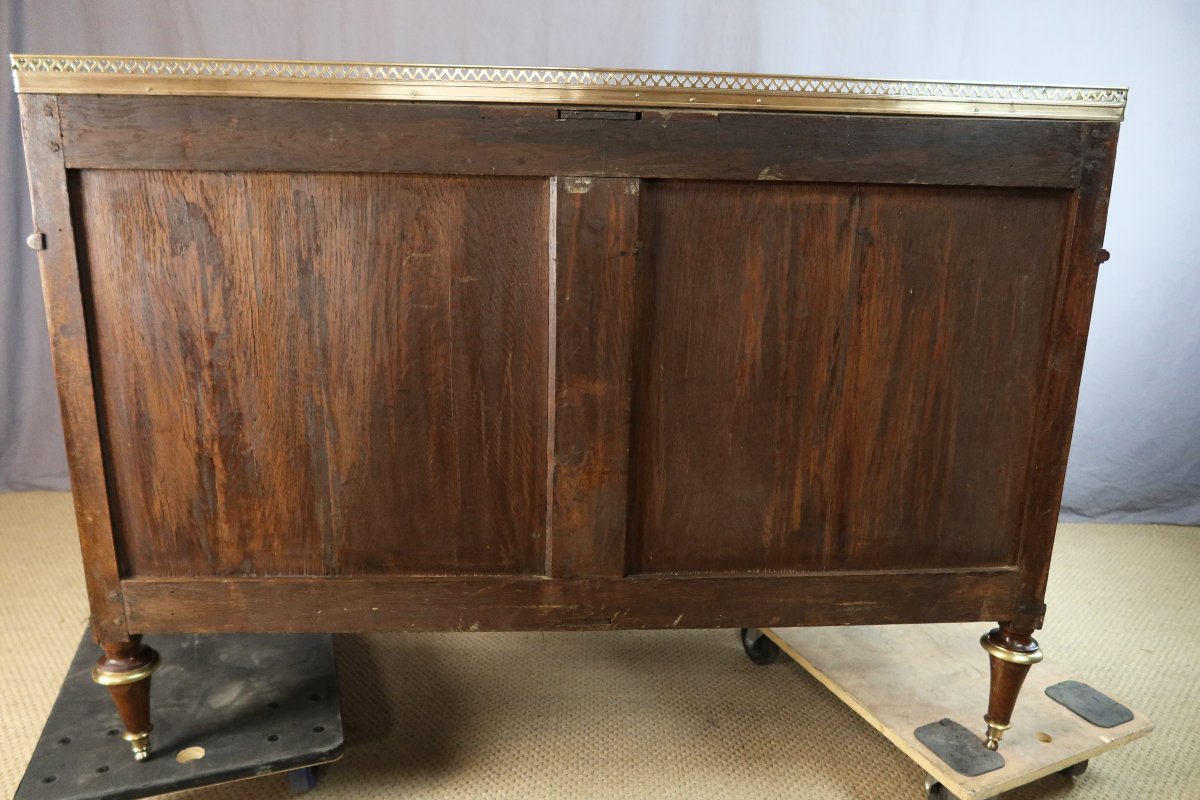 Commode Louis XVI en acajou fin du XVIIIème siècle-photo-7