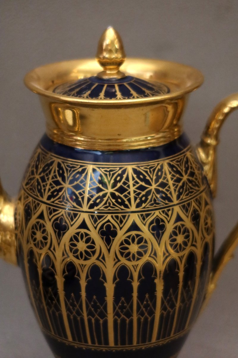 Porcelain Coffee Pot From Paris, 19th Century-photo-2