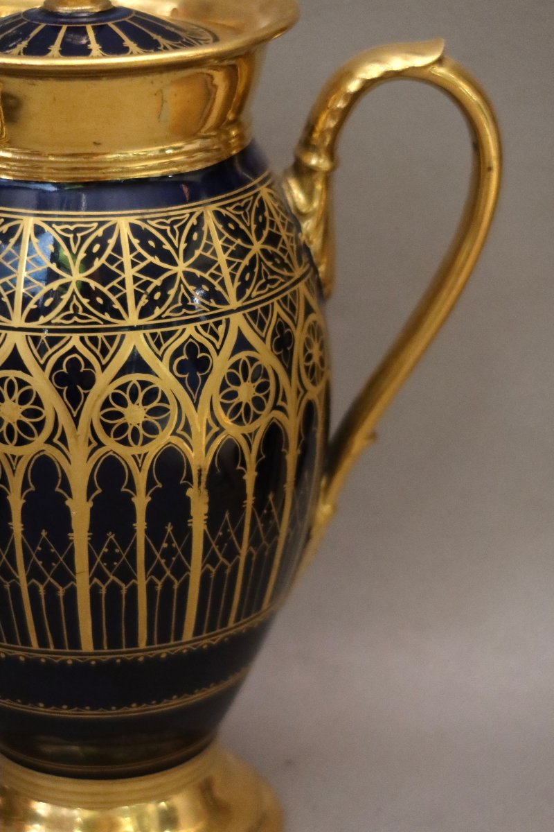 Porcelain Coffee Pot From Paris, 19th Century-photo-4