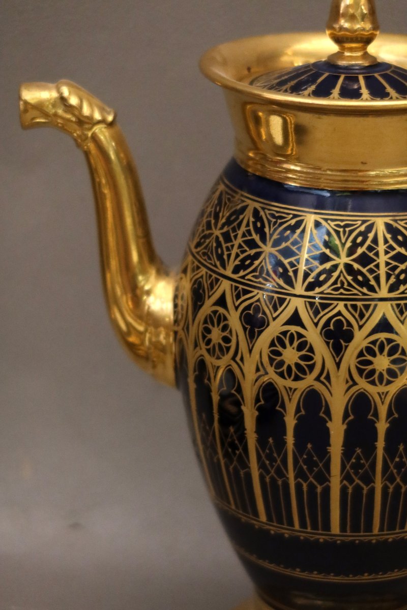 Porcelain Coffee Pot From Paris, 19th Century-photo-1