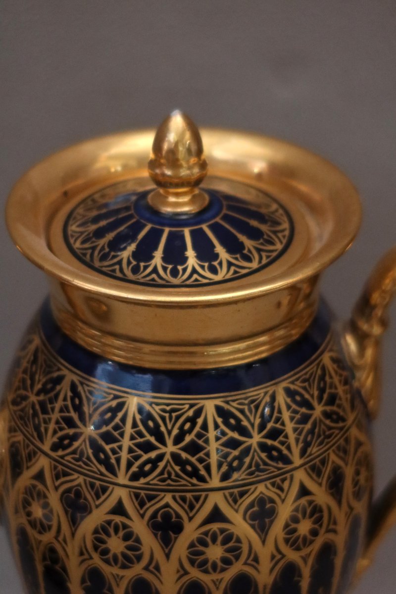 Porcelain Coffee Pot From Paris, 19th Century-photo-2