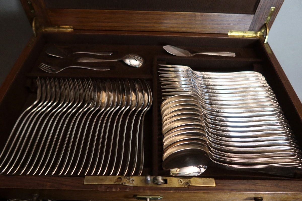 Silver-colored Metal Cutlery Set In A Gift Box-photo-2