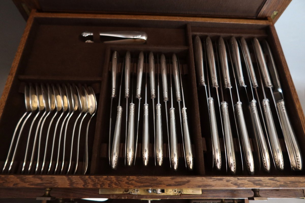 Silver-colored Metal Cutlery Set In A Gift Box-photo-4