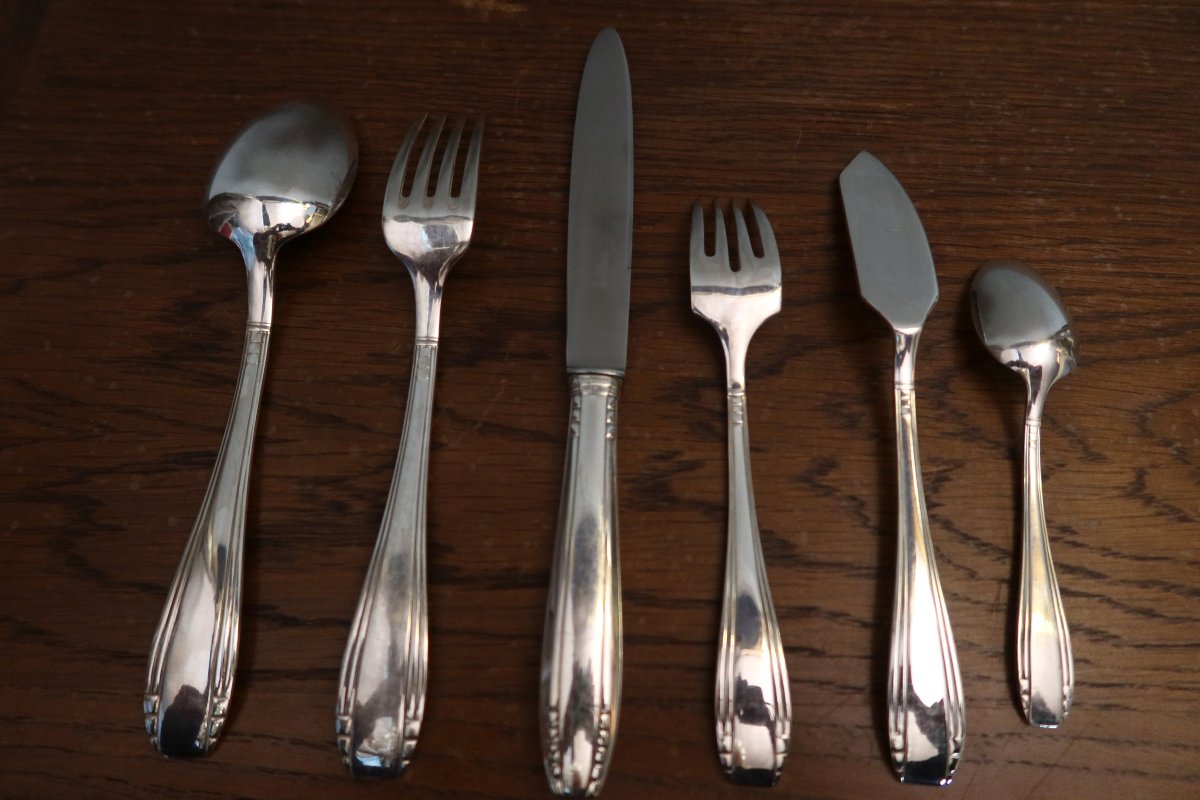 Silver-colored Metal Cutlery Set In A Gift Box-photo-6