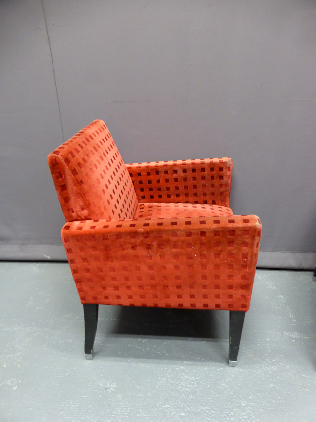 Paire De Fauteuils En Velours, XXe-photo-1