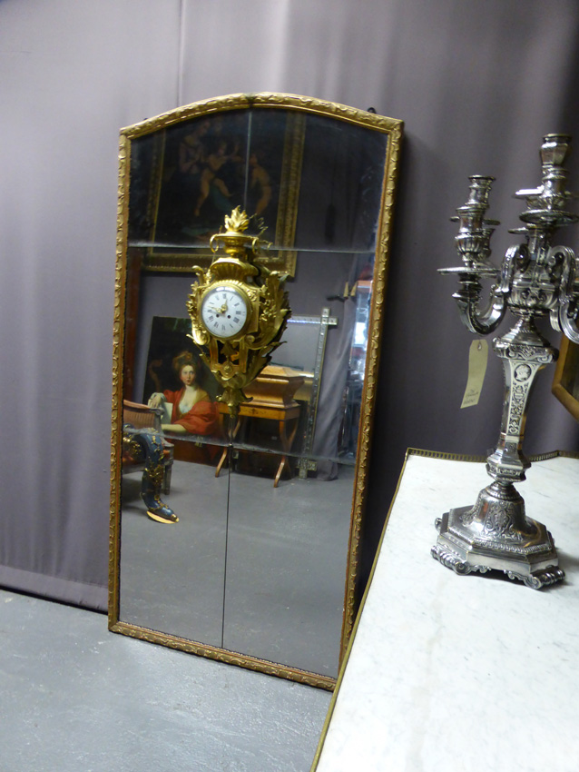 Important Miroir Avec Cartel, Epoque Louis XVI-photo-2